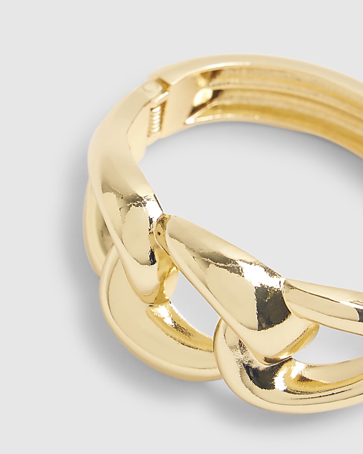 river island Gold Chain Detail Bracelet