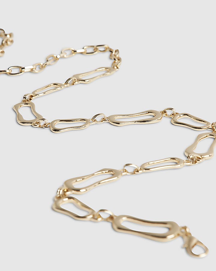 River Island Gold Chain Tassel Belt