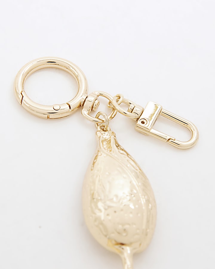river island Gold Flower Bag Charm