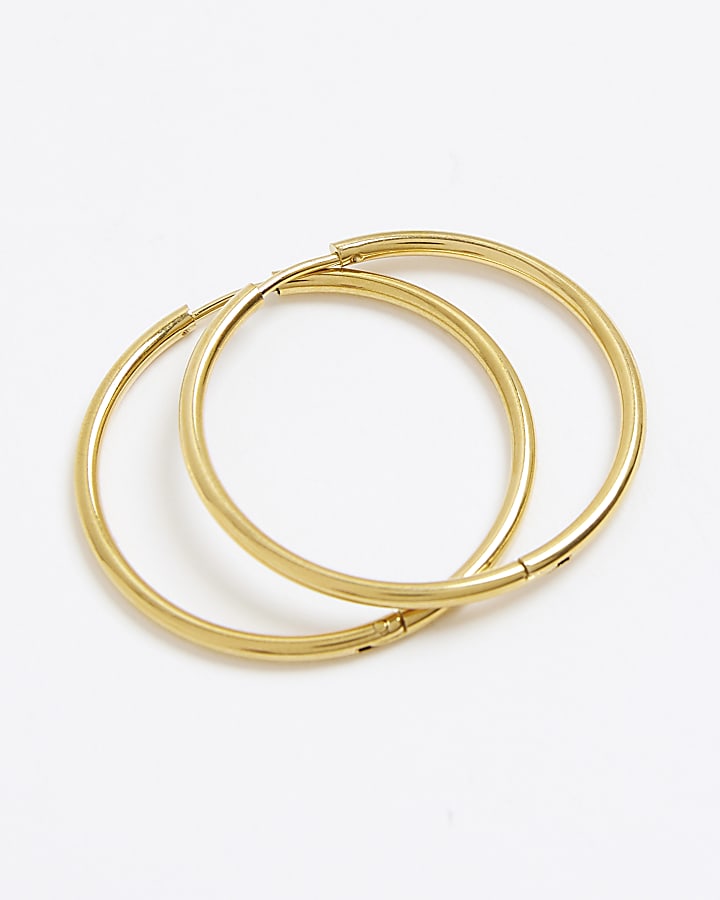 River Island Gold Large Hoops