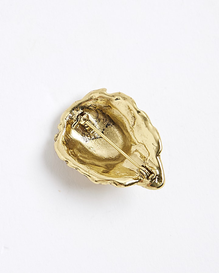 River Island Gold Lion Brooch