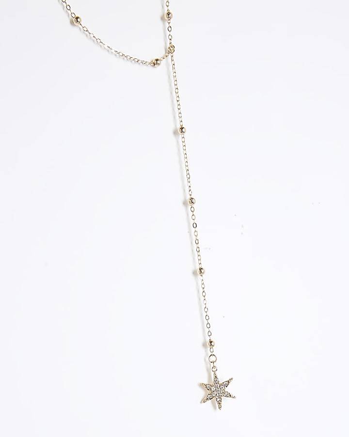 River Island Gold Star Thigh Chain