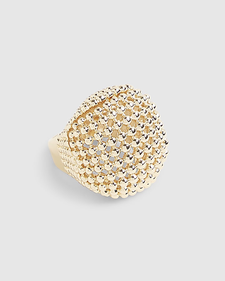 river island Gold Statement Ring