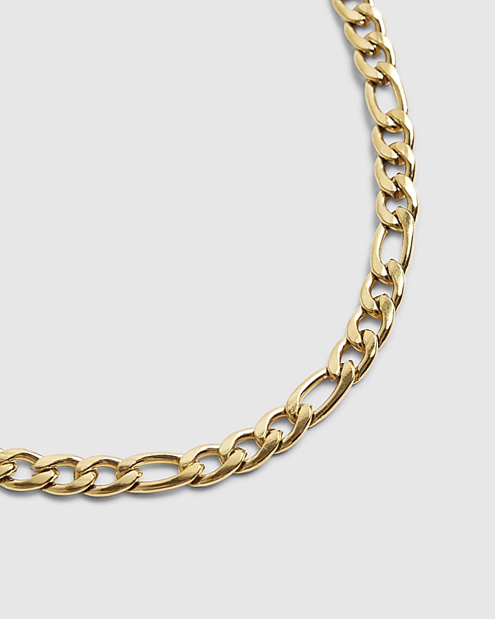 River Island Gold Steel Chain Necklace
