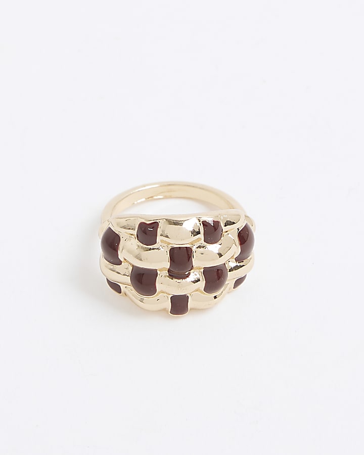 River Island Gold Woven Ring