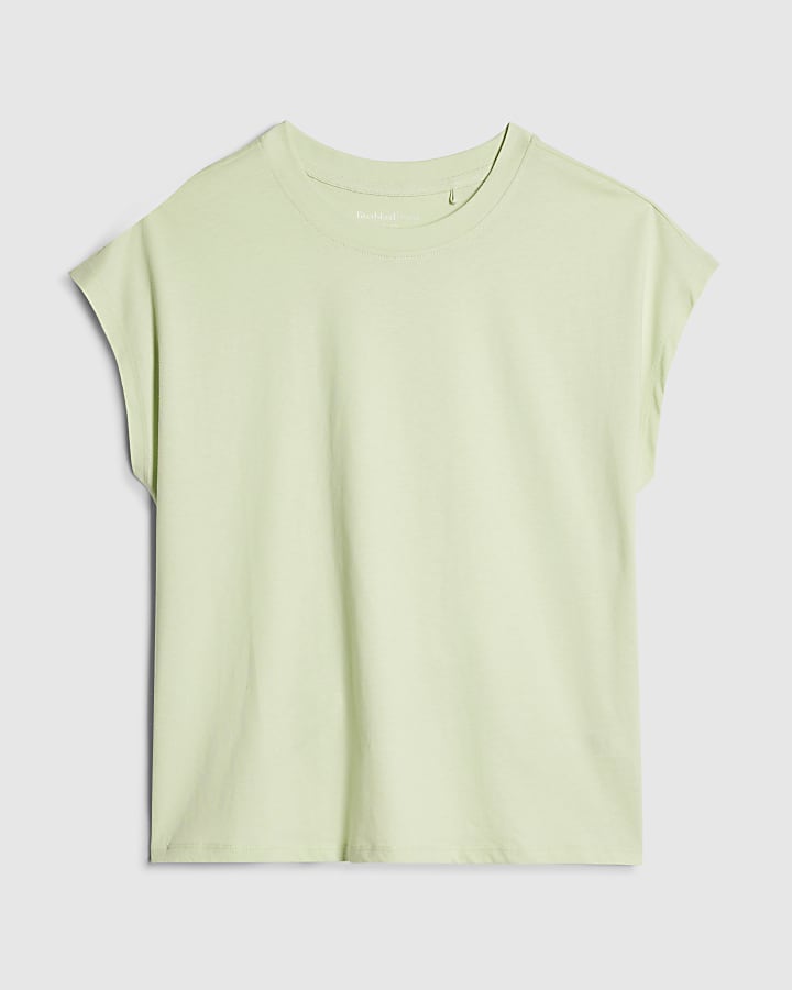 river island Green Grown On Sleeve T-Shirt