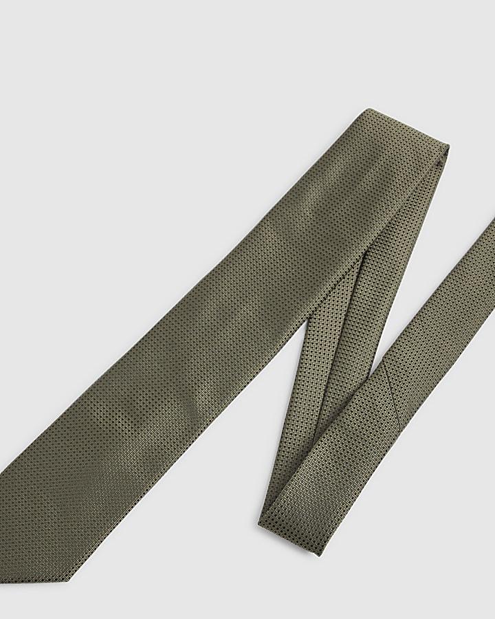 river island Green Micro Dot Tie