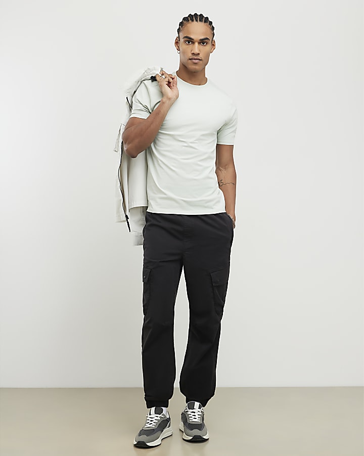 River Island Green Muscle Fit T-Shirt