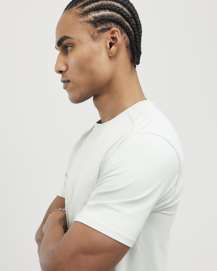 River Island Green Muscle Fit T-Shirt