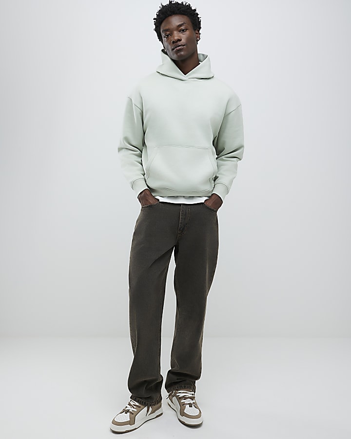 River Island Green Oversized Fit Hoodie