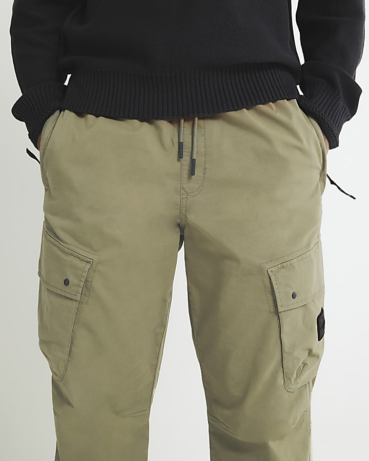 River Island Green Regular Fit Cargo Trousers