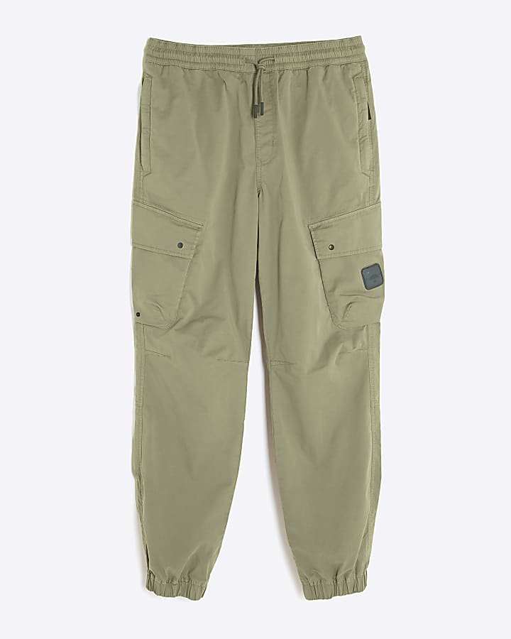 river island Green Regular Fit Cargo Trousers