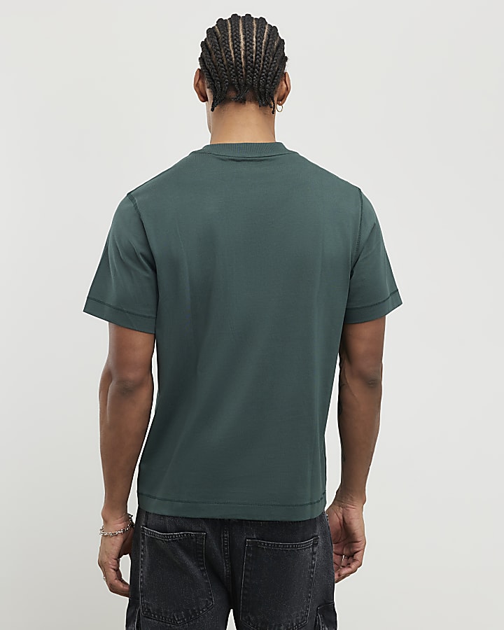 River Island Green Regular Fit T-Shirt
