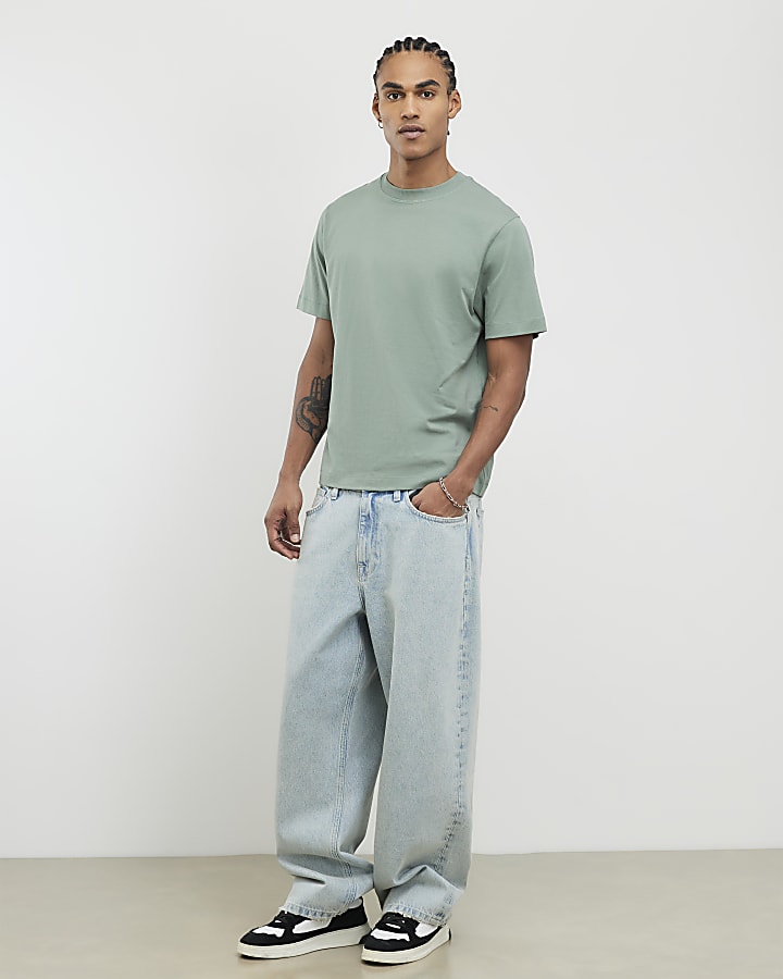 River Island Green Regular Fit T-Shirt