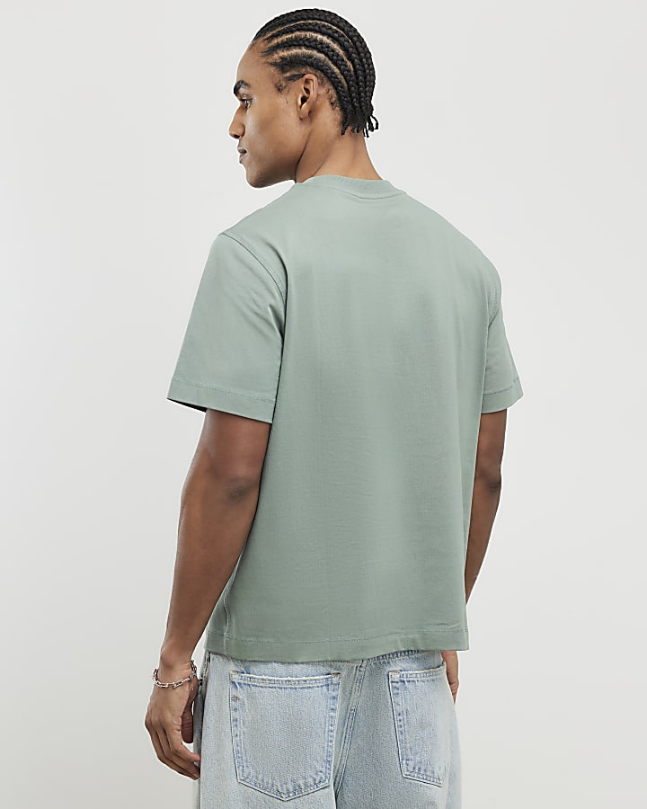 River Island Green Regular Fit T-Shirt
