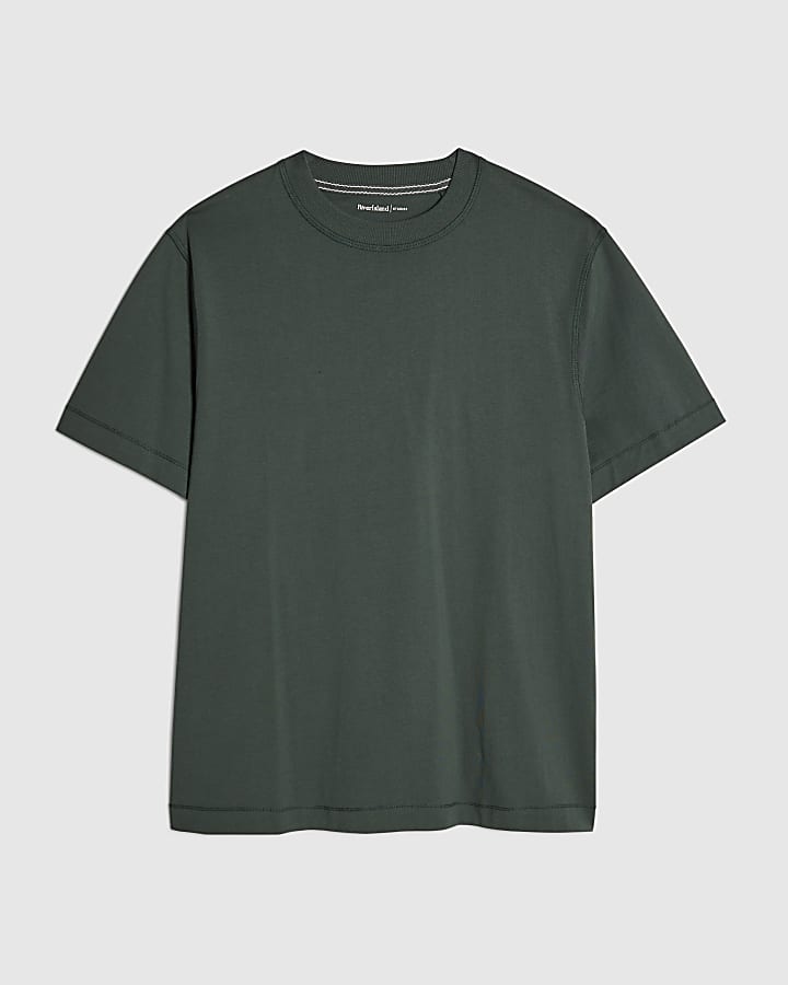 river island Green Regular Fit T-Shirt
