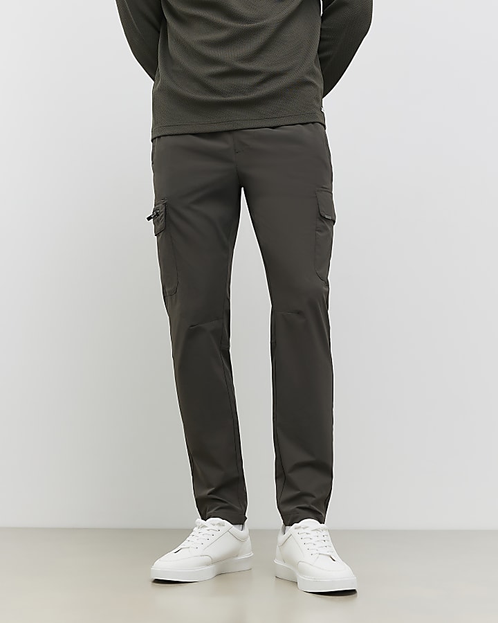 River Island Green Skinny Fit Cargo Trosuers