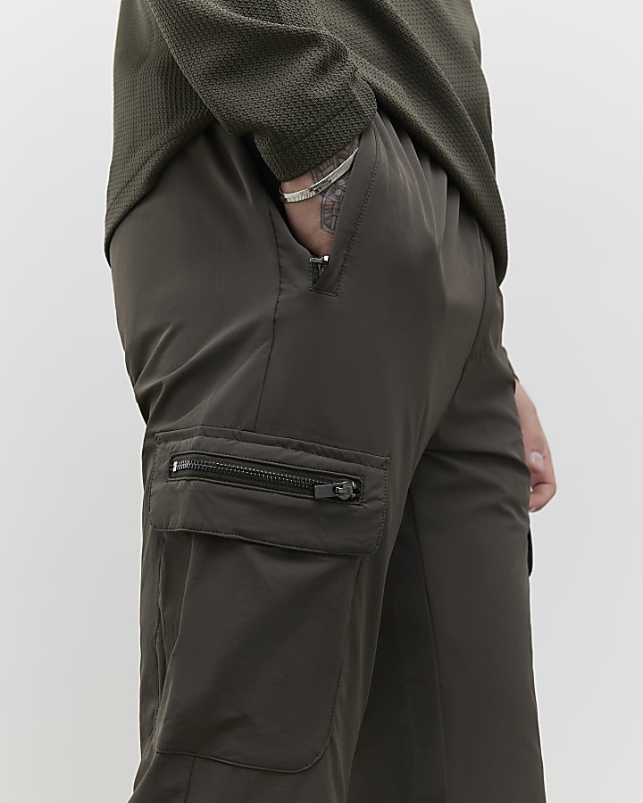 River Island Green Skinny Fit Cargo Trosuers