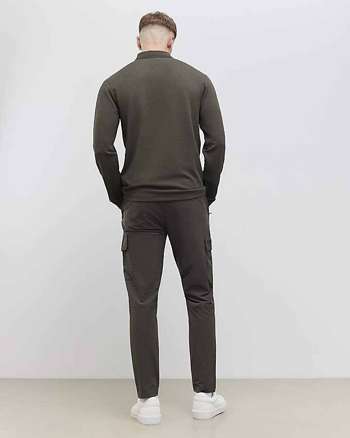 river island Green Skinny Fit Cargo Trosuers