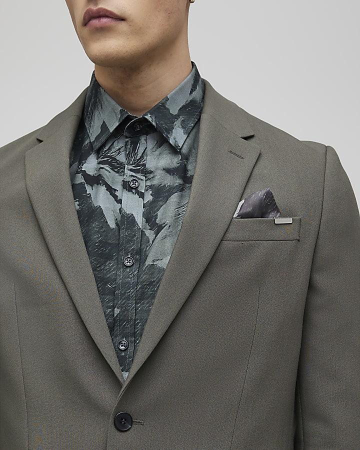 River Island Green Skinny Fit Suit Jacket