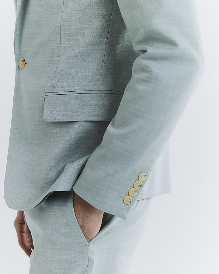 River Island Green Skinny Fit Suit Jacket