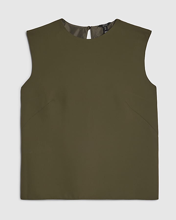 river island Green Sleeveless Tank Top