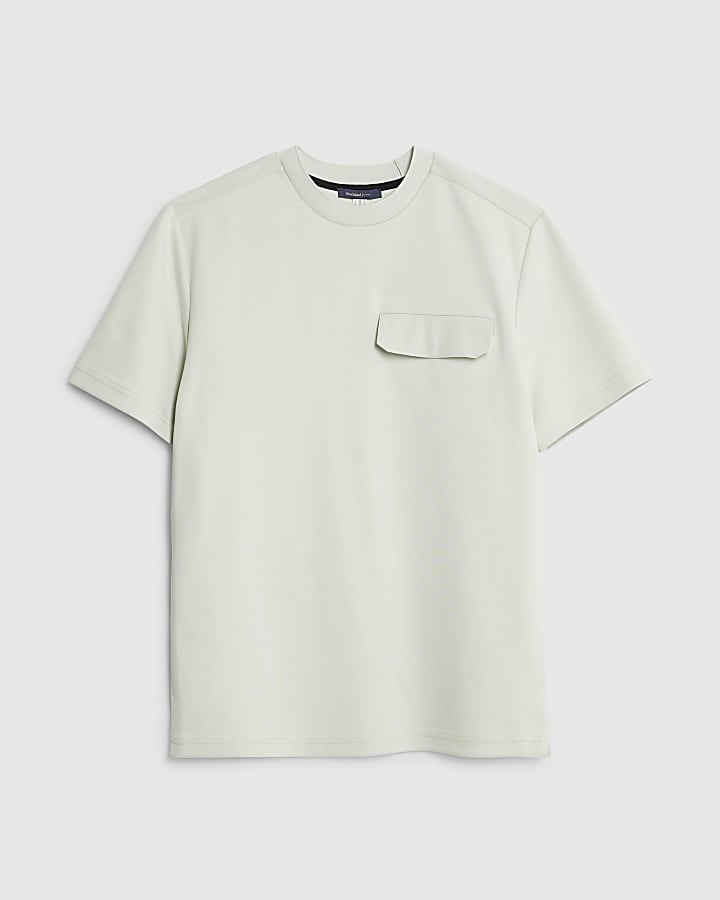 river island Green Slim Fit T-Shirt