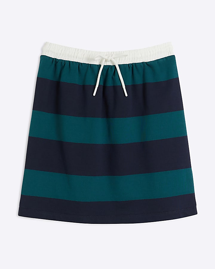river island Green stripe mini skirt
