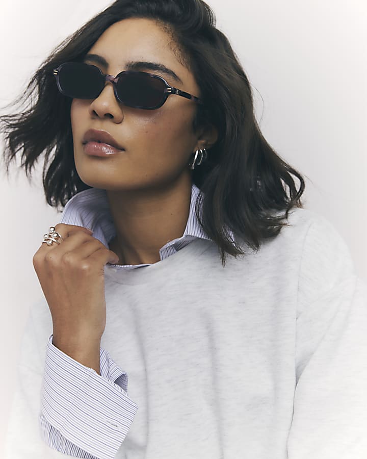 River Island Grey Boxy Sweatshirt