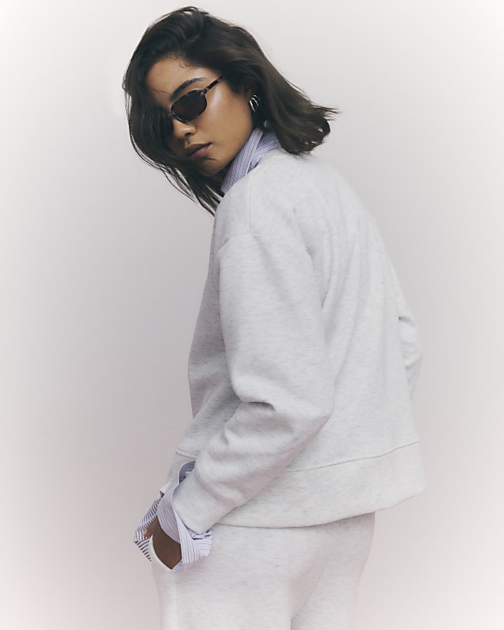 River Island Grey Boxy Sweatshirt