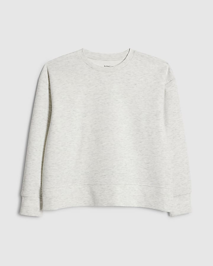 river island Grey Boxy Sweatshirt
