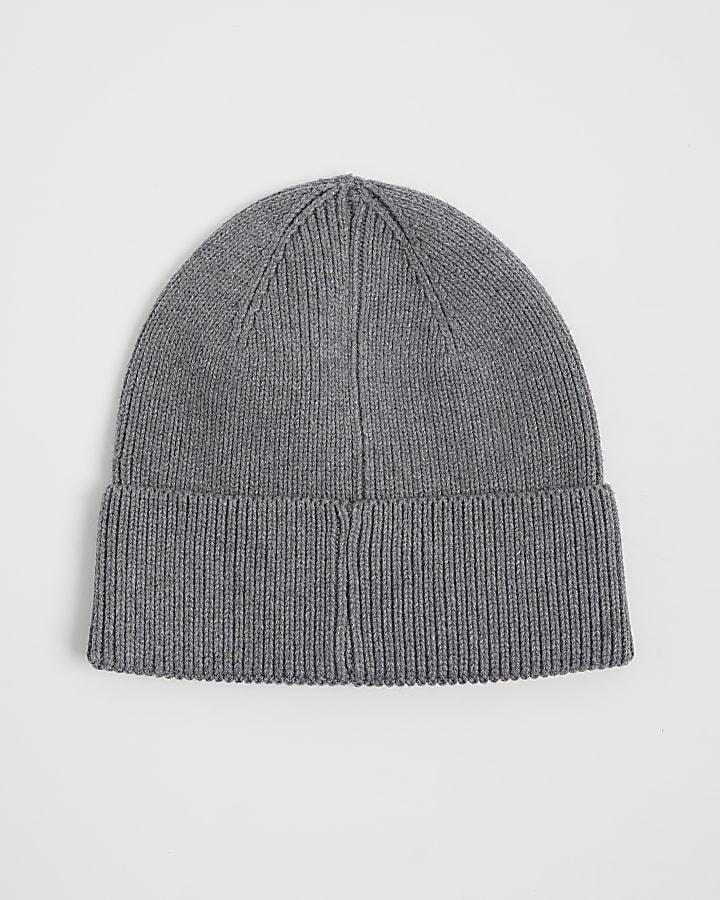River Island Grey Fisherman Beanie Hat