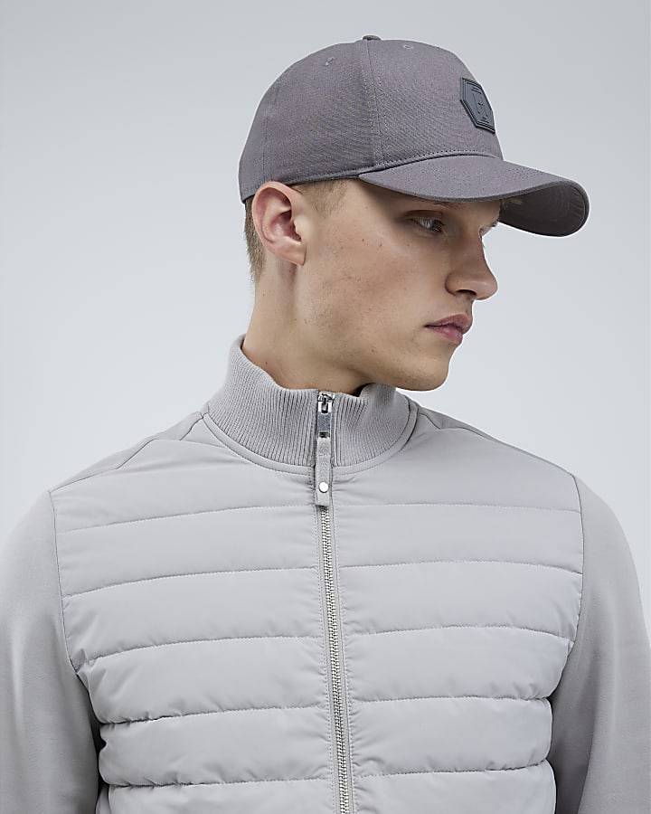 River Island Grey Funnel Hybrid Jacket