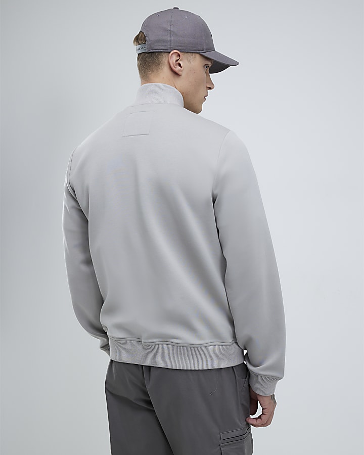 River Island Grey Funnel Hybrid Jacket