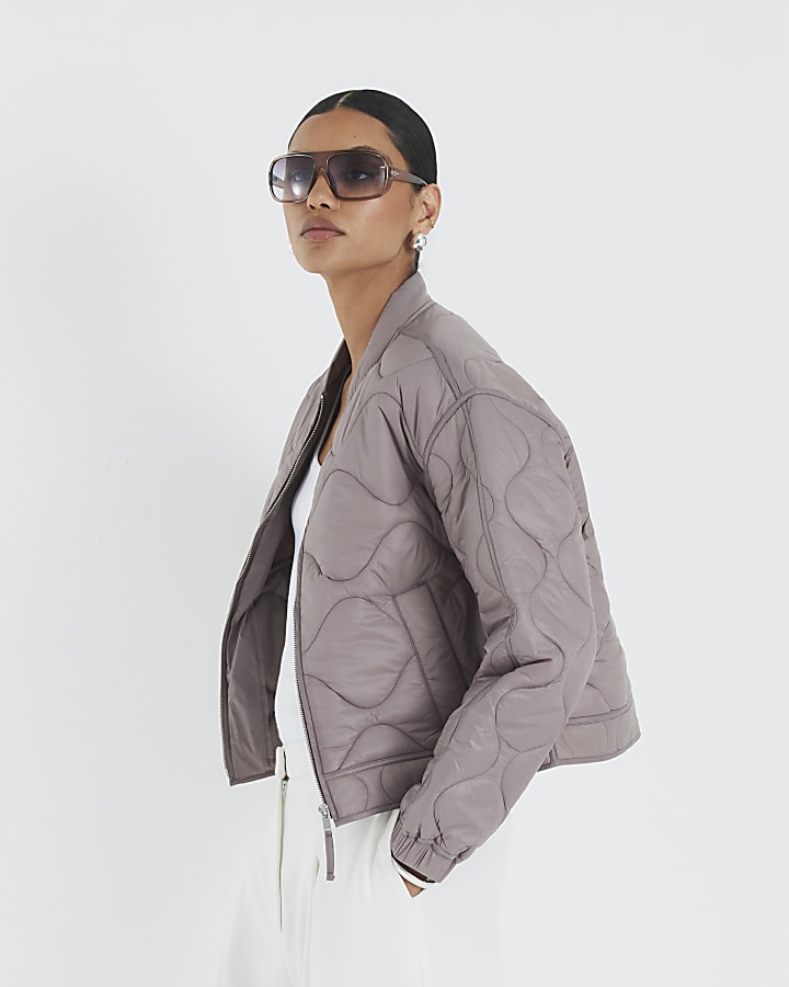 River Island Grey Lightweight Padded Jacket