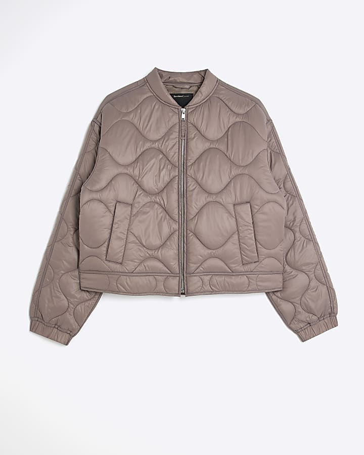 river island Grey Lightweight Padded Jacket