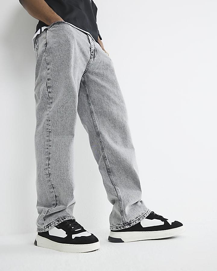 River Island Grey Loose Fit Jeans