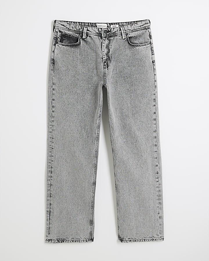 river island Grey Loose Fit Jeans