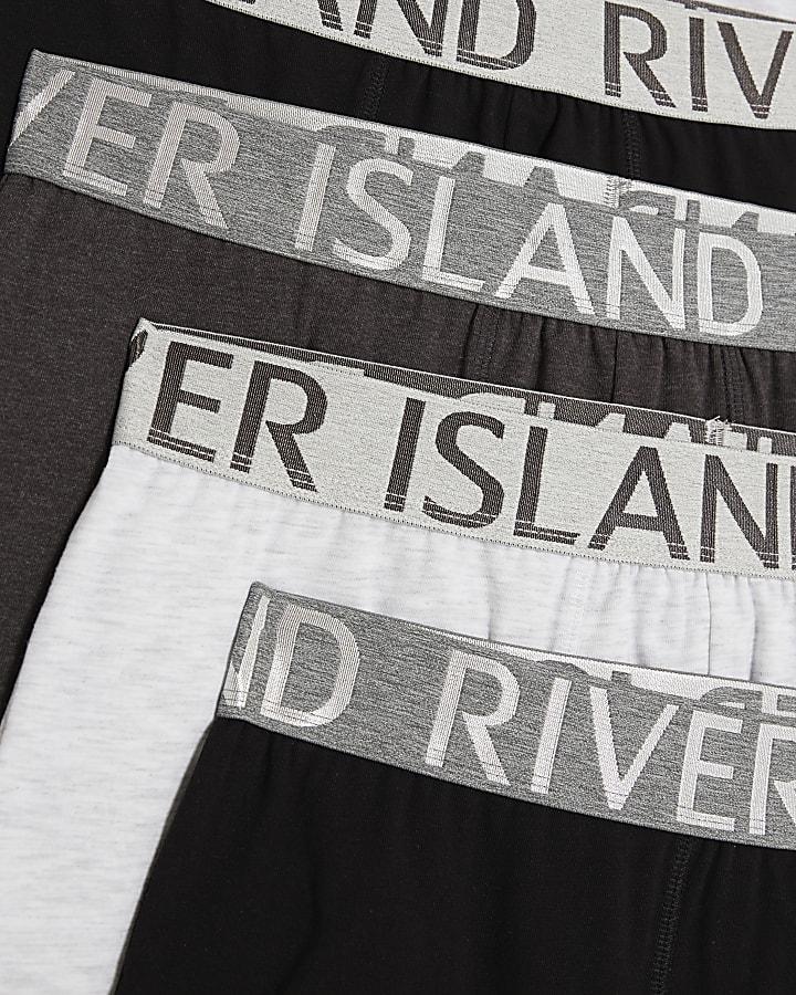 River Island Grey Metallic Mix Pack Of 5 Trunks