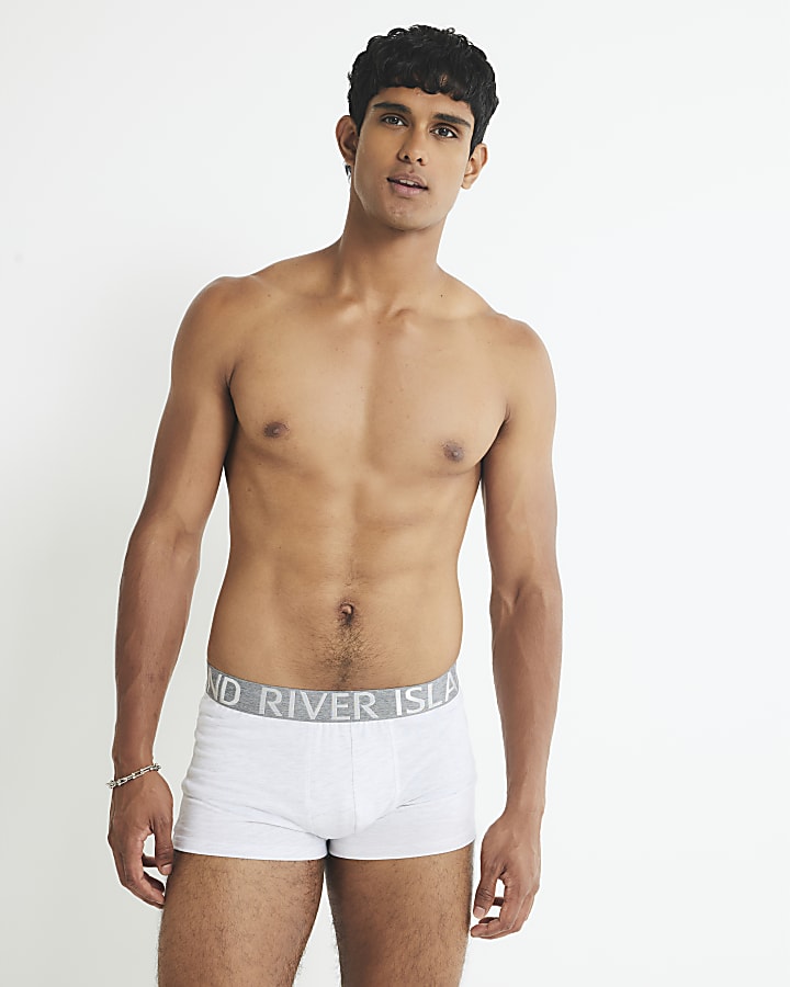 river island Grey Metallic Mix Pack Of 5 Trunks