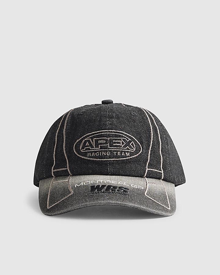 River Island Grey Motocross Cap