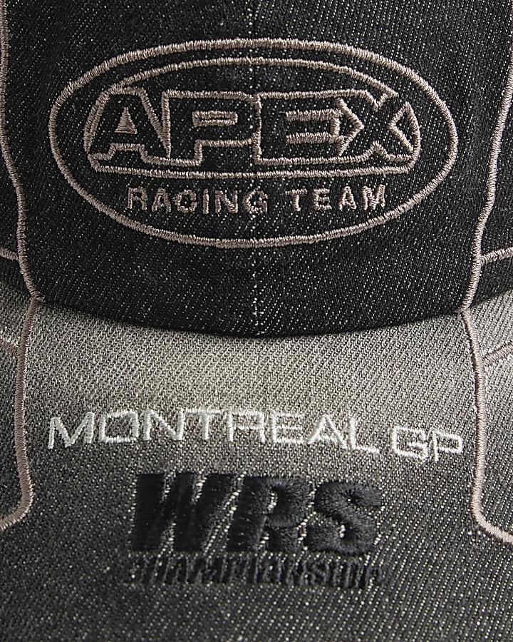 River Island Grey Motocross Cap