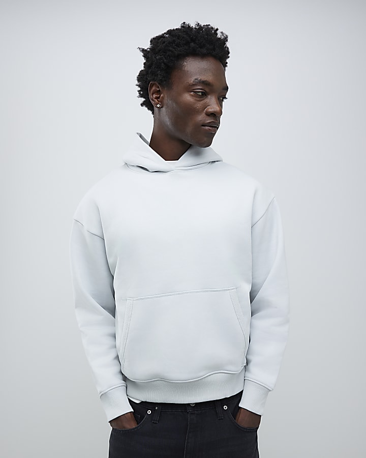 River Island Grey Oversized Fit Hoodie