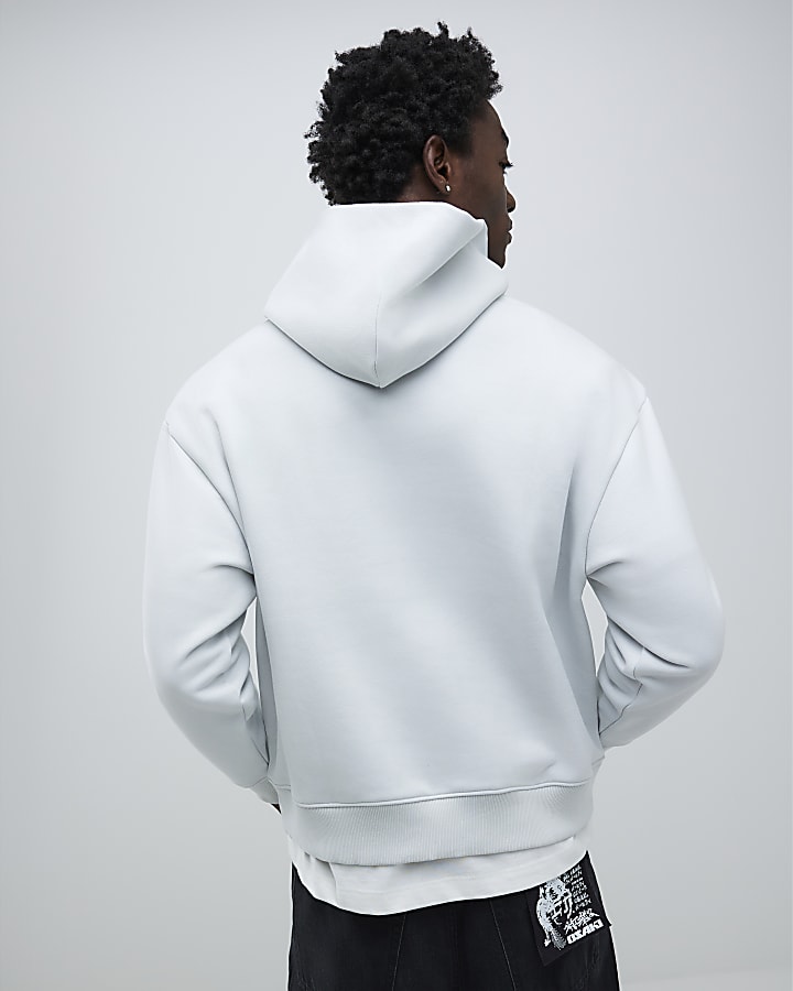 River Island Grey Oversized Fit Hoodie