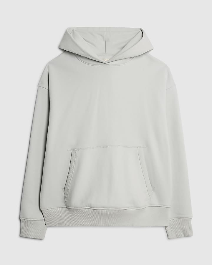 river island Grey Oversized Fit Hoodie