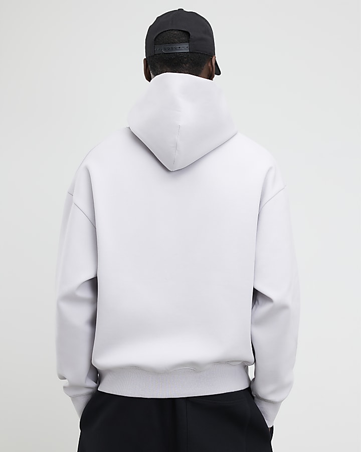 River Island Grey Oversized Fit Luminis Hoodie