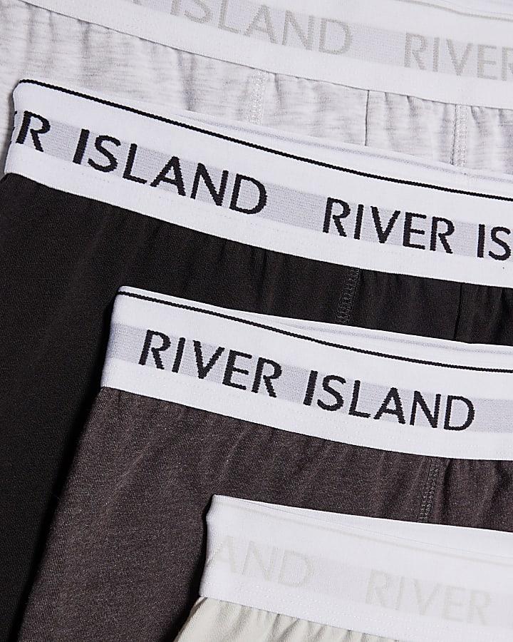 River Island Grey Pack Of 5 Trunks