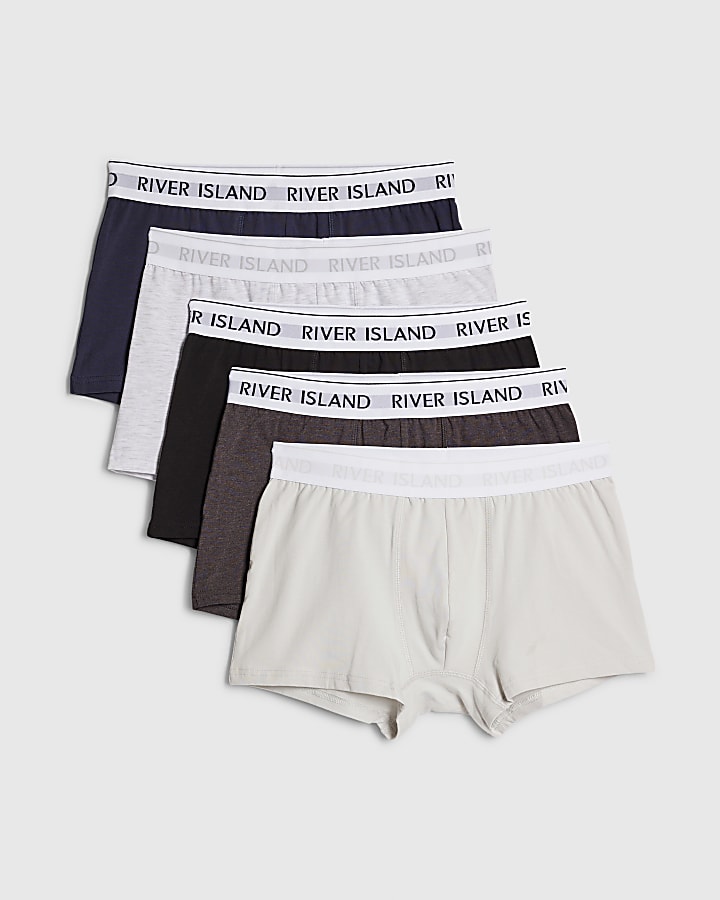 river island Grey Pack Of 5 Trunks