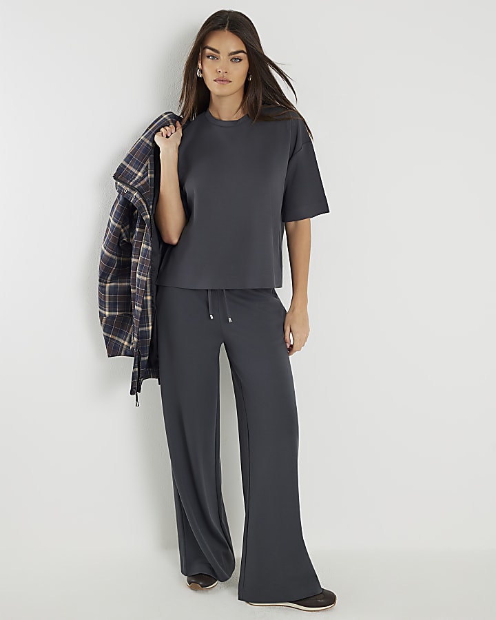 River Island Grey Premium Boxy Fit T-shirt