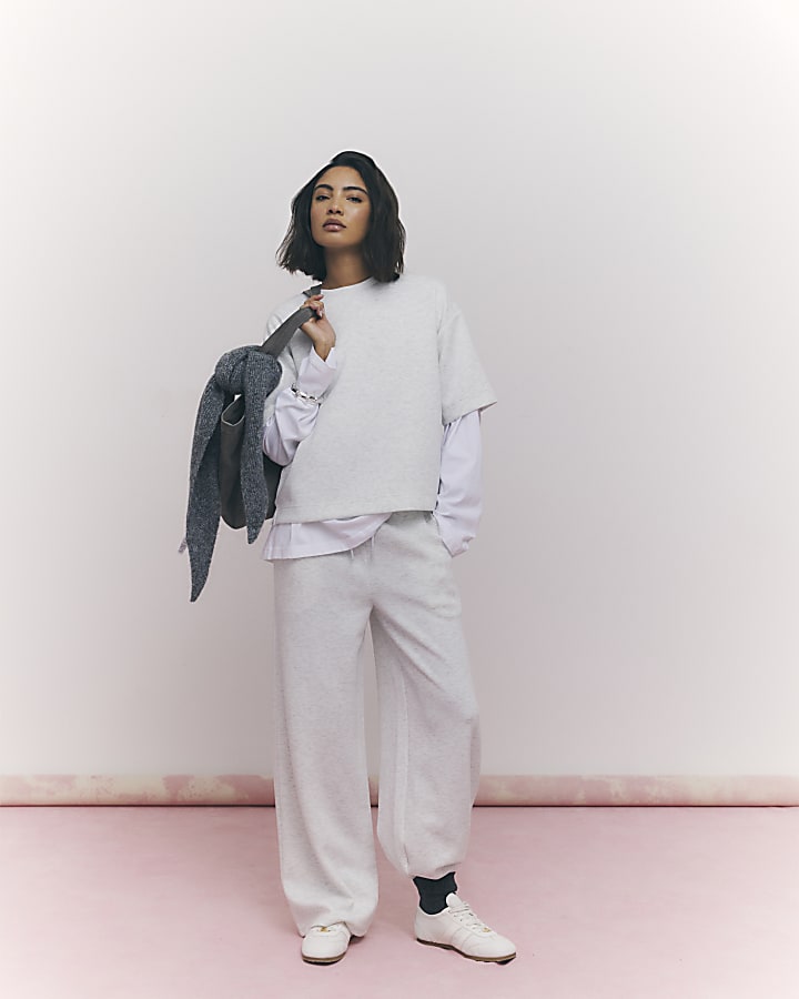 River Island Grey Premium Boxy T-shirt